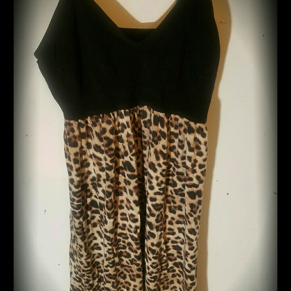 Leopard print night gown